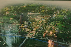 济南市长清区慈航园公墓高空俯拍图