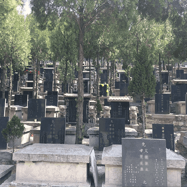 玉顶山公墓传统立碑