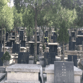 玉顶山公墓传统立碑